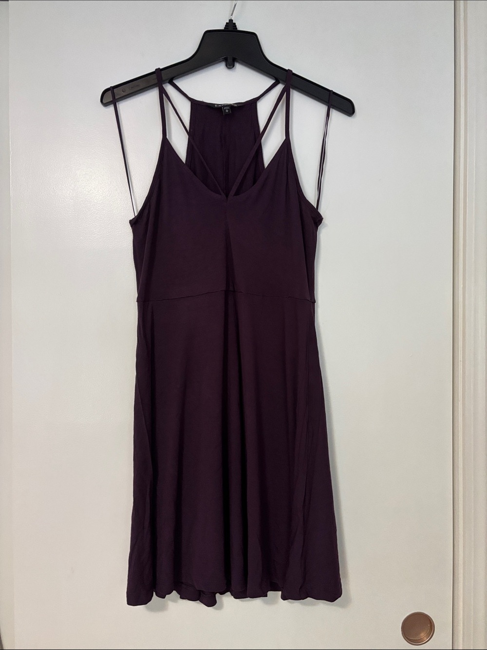 Plum Strappy V-Neck Dress